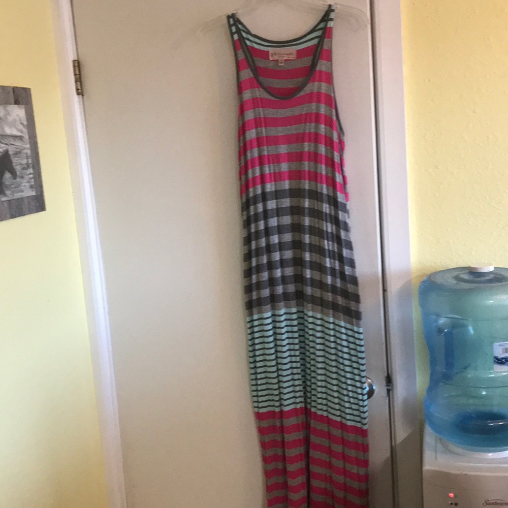 Women’s multi-colored stripe maxi